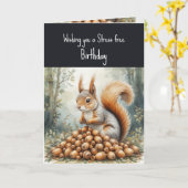 Leuke Stress Gratis Notenvrije Verjaardag Schattig Kaart (Gele Bloem)