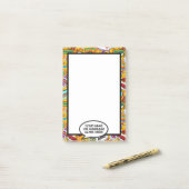 Leuke strip spraakballon naam bericht post-it® notes (Op bureau)