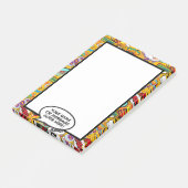 Leuke strip spraakballon naam bericht post-it® notes (Schuin)