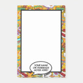Leuke strip spraakballon naam bericht post-it® notes (Voorkant)