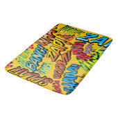 Leuke stripboek moderne kleurrijke typografie badmat (Gekanteld)