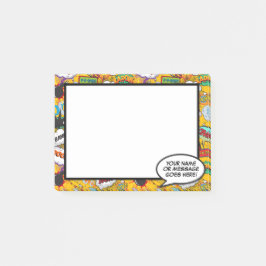 Leuke stripboek spraakballon naam bericht post-it® notes