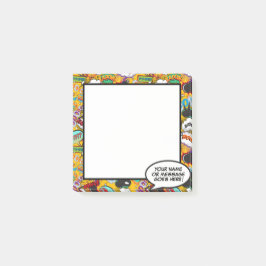 Leuke stripboek spraakballon naam bericht post-it® notes