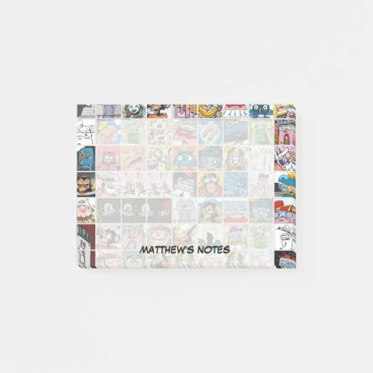 Leuke stripfiguren Kinder Patroon Gepersonaliseerd Post-it® Notes (Voorkant)