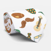 Leuke stropdassen pijp hengel hamer bier mok bril (Opgerold)