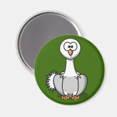 Leuke struisvogel op groene gras koelkastmagneet magneet (Voorkant / Achterkant)