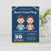 Leuke studenten | Terug naar School Party Uitnodig Kaart (Staand voorkant)