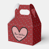 Leuke Stylist Sweet Heart Party Supplies Sjabloon Bedankdoosjes (Voorkant Zijde)