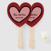Leuke Stylist Sweet Heart Party Supplies Sjabloon Handwaaier (Voorkant en achterkant)