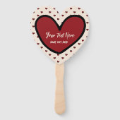 Leuke Stylist Sweet Heart Party Supplies Sjabloon Handwaaier (Voorkant)