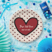 Leuke Stylist Sweet Heart Party Supplies Sjabloon Papieren Bordje (Feest)