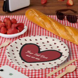 Leuke Stylist Sweet Heart Party Supplies Sjabloon Papieren Bordje
