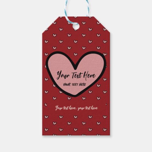 Leuke Stylist Zoete Hart Feest Benodigdheden Sjabl Cadeaulabel (Voorkant)