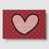 Leuke Stylist Zoete Hart Feest Benodigdheden Sjabl Gastenboek (Voorkant)