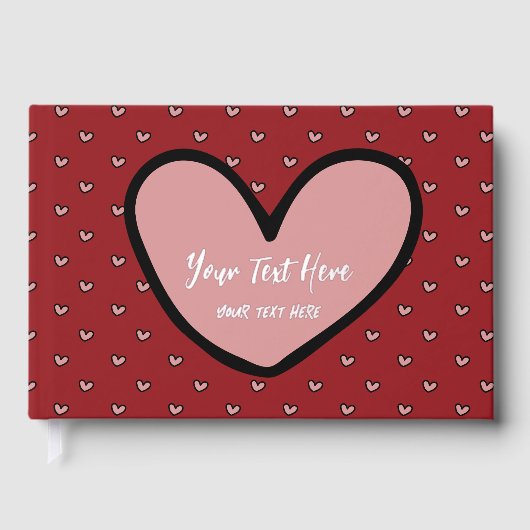 Leuke Stylist Zoete Hart Feest Benodigdheden Sjabl Gastenboek (Voorkant)