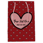 Leuke Stylist Zoete Hart Feest Benodigdheden Sjabl Medium Cadeauzakje (Voorkant)