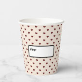 Leuke Stylist Zoete Hart Feest Benodigdheden Sjabl Papieren Bekers (Achterkant)