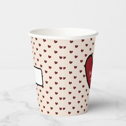 Leuke Stylist Zoete Hart Feest Benodigdheden Sjabl Papieren Bekers (Rechts)