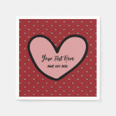 Leuke Stylist Zoete Hart Feest Benodigdheden Sjabl Servet (Voorkant)