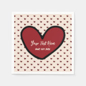 Leuke Stylist Zoete Hart Feestelijke Benodigdheden Servet (Voorkant)