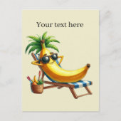 Leuke Summertime aanpasbare strand banaan Briefkaart (Voorkant)