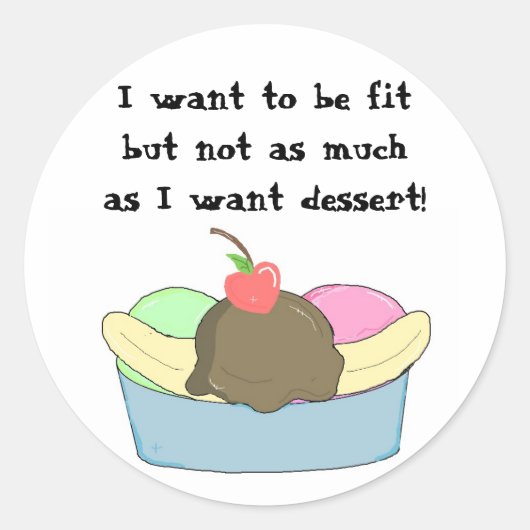 Leuke Sundae Ronde Sticker (Voorkant)