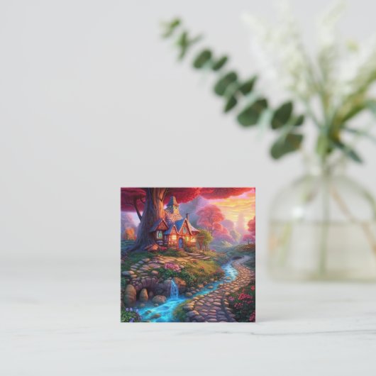 Leuke Sunset Fantasy House in de Bossen Contactkaartje (Staand voorkant)