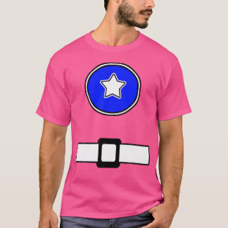 Leuke Super Cosplay Blauwe Embleem Riem Uiterlijk T-shirt