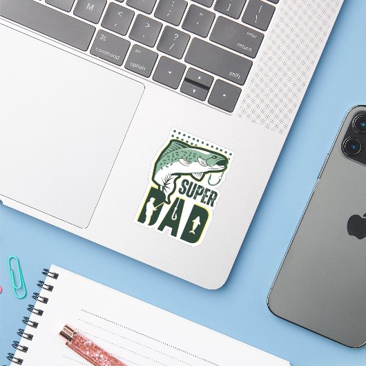 Leuke Super Pap Sticker (Laptop met iPhone)