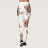 Leuke Super Sweet Cat Gezicht Tekening Leggings (Achterkant)