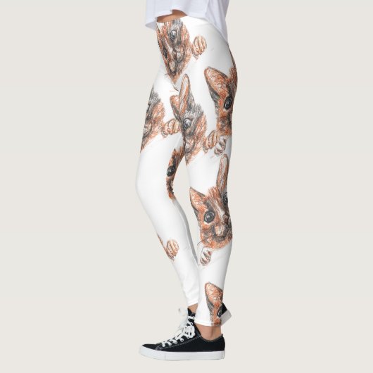 Leuke Super Sweet Cat Gezicht Tekening Leggings (Links)