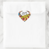 Leuke Superheld Klaar om te Knal! Baby Shower Stro Hart Sticker (Tas)