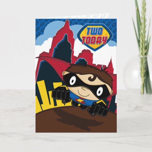 Leuke Superhero in de Kaart van de Verjaardag van (Voorkant)