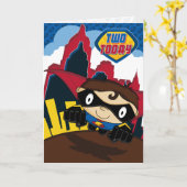 Leuke Superhero in de Kaart van de Verjaardag van (Gele Bloem)