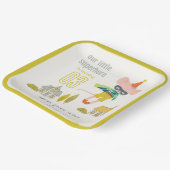 Leuke Superhero Mouse Leuk Kinder Foto Verjaardag Papieren Bordje (Gebogen)