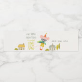 Leuke Superhero Mouse Leuk Kinder Foto Verjaardag Waterfles Etiket (Enkel label)