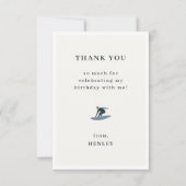 Leuke Surfing Thema Verjaardag Bedankkaart (Voorkant)