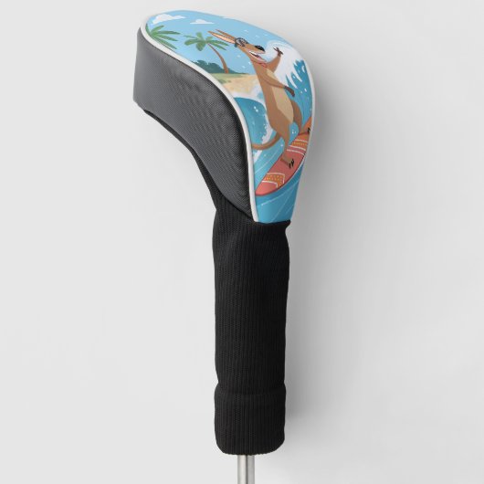 Leuke surfkangoeroe golfheadcover (Schuin)