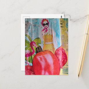 Leuke Surrealistische Collage Zomer Tomaten Flamin Briefkaart