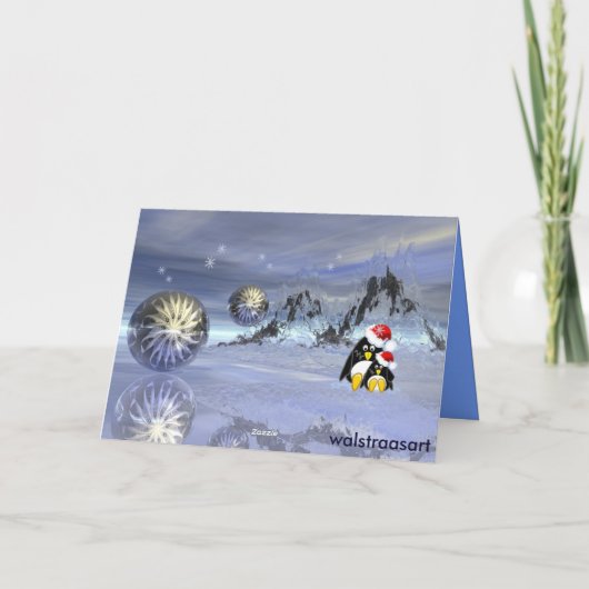 Leuke surrealistische Kerstkaart Feestdagen Kaart (Achterkant)