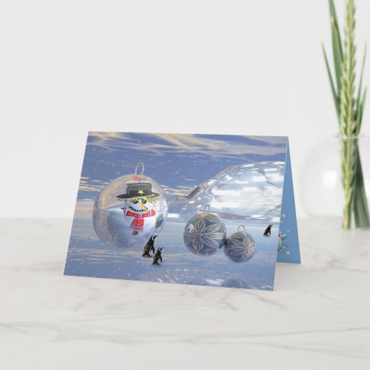 Leuke surrealistische Kerstkaart Feestdagen Kaart (Voorkant)