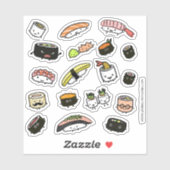 Leuke Sushi en Sashimi Personages Vinyl Sticker Se (Vel)