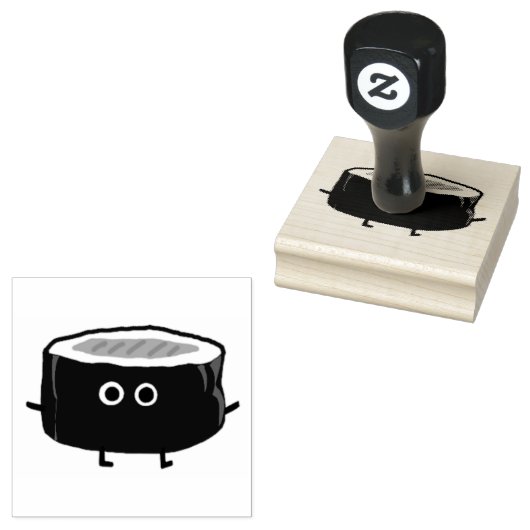 Leuke Sushi | Kawaii Sushi Roll Rubberstempel (Gestempeld)