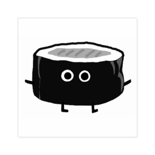 Leuke Sushi | Kawaii Sushi Roll Rubberstempel (Afrduk)