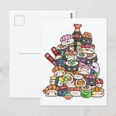 Leuke sushi toren briefkaart (Voorkant / Achterkant)