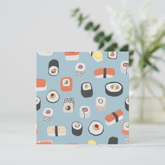Leuke Sushi Verjaardag Kaart (Staand voorkant)