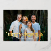 Leuke Swash ECHTE FOLIE Modern Christmas Photo Car Folie Feestdagenkaart (Voorkant)