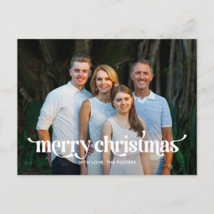 Leuke Swash Moderne Kerst Foto Kaart Ansichtkaart