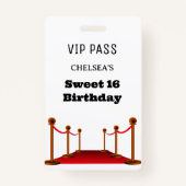Leuke Sweet 16 Bus Venue Toegang Uitnodiging VIP Badge (Voorkant)