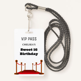 Leuke Sweet 16 Bus Venue Toegang Uitnodiging VIP Badge